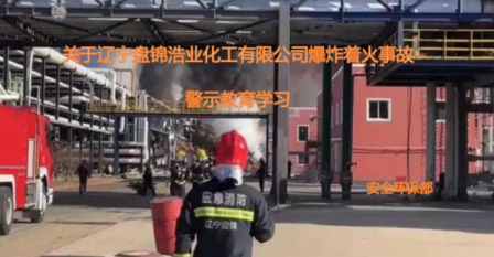 关于辽宁盘锦浩业化工有限公司爆炸着火事故警示教育学习